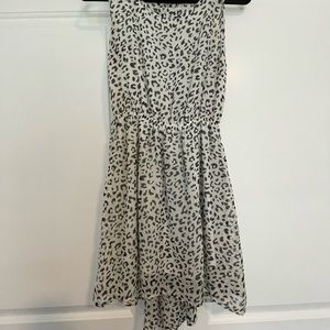 White Leopard Open Back Dress size Medium